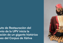 El Instituto de Restauración del Patrimonio de la UPV inicia la restauración de un gigante histórico del Museo del Corpus de Xàtiva